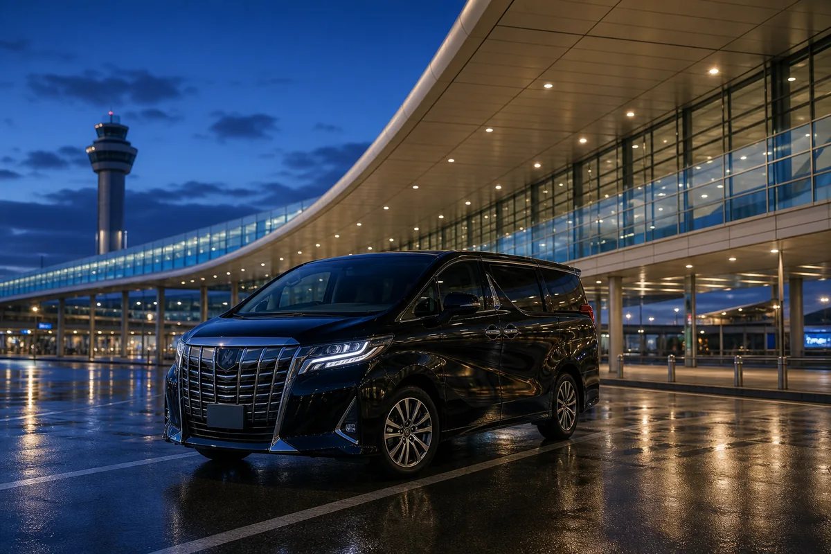 Luxury private transfer vehicle at Haneda Airport