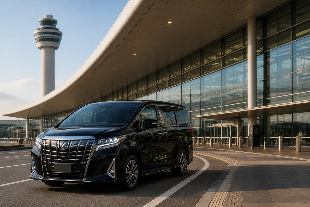 Luxury private transfer vehicle at Narita Airport