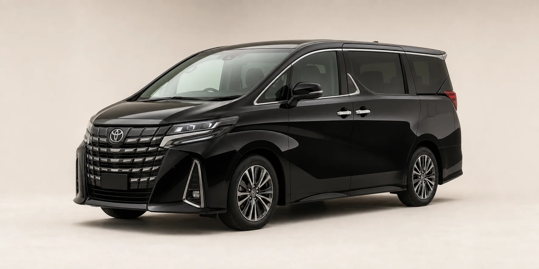 Black Toyota Alphard luxury minivan